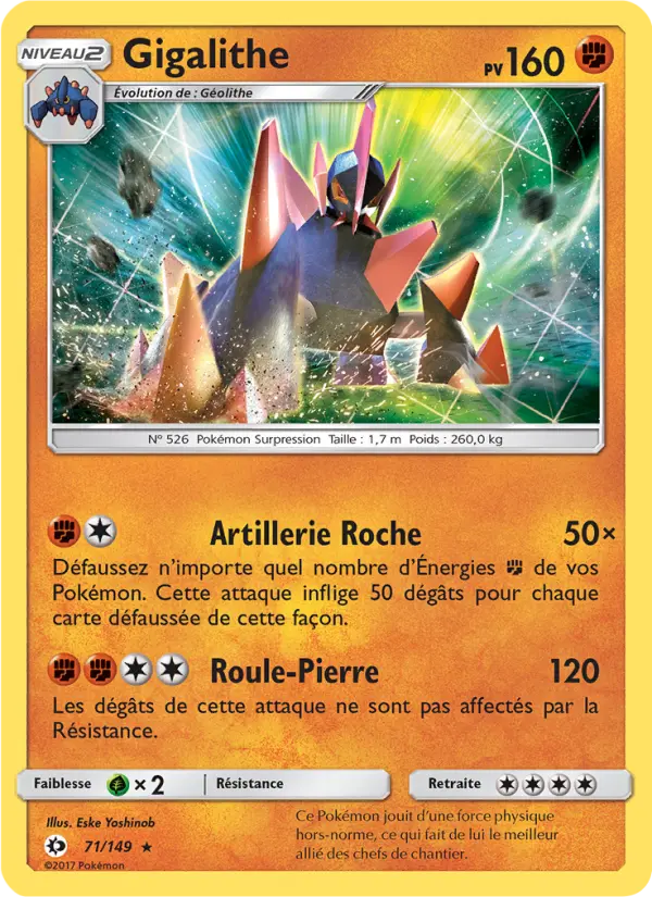 Gigalithe — carte 71 de l’extension Soleil et Lune