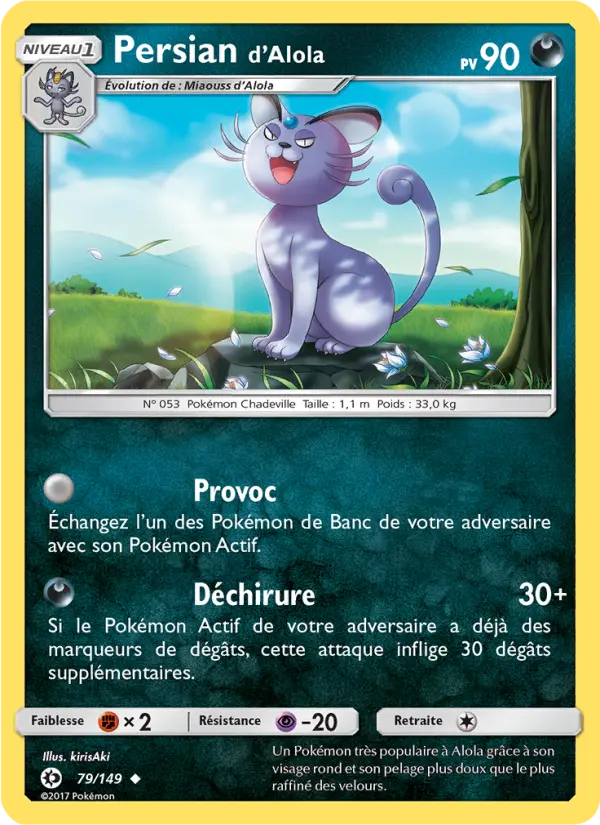 Persian d’Alola — carte 79 de l’extension Soleil et Lune