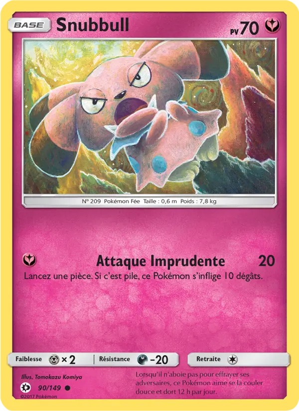 Snubbull — carte 90 de l’extension Soleil et Lune