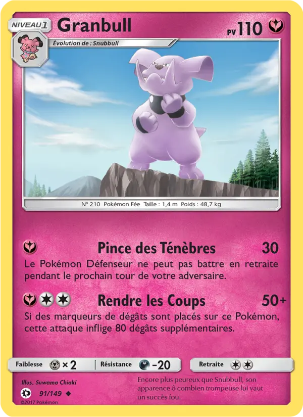 Granbull — carte 91 de l’extension Soleil et Lune