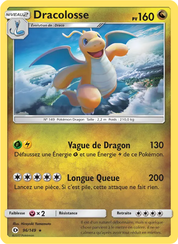 Dracolosse — carte 96 de l’extension Soleil et Lune