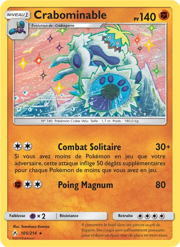 Crabominable — carte 105 de l’extension Alliance Infaillible