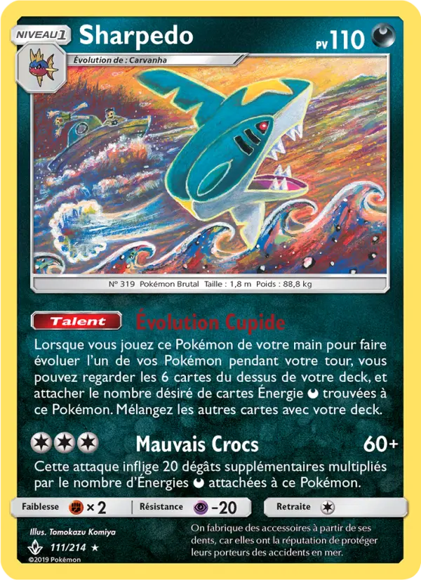 Sharpedo — carte 111 de l’extension Alliance Infaillible