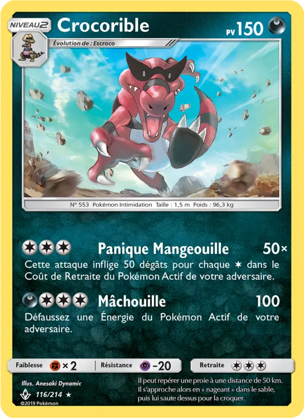 Crocorible — carte 116 de l’extension Alliance Infaillible