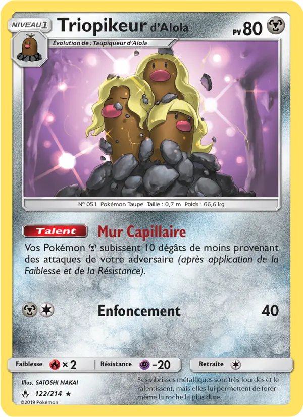 Triopikeur d’Alola — carte 122 de l’extension Alliance Infaillible