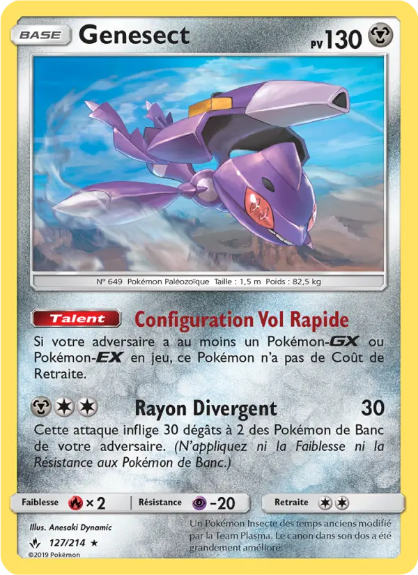 Genesect — carte 127 de l’extension Alliance Infaillible