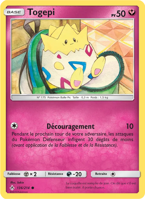 Togepi — carte 136 de l’extension Alliance Infaillible