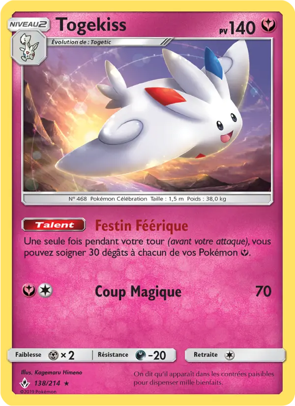 Togekiss — carte 138 de l’extension Alliance Infaillible