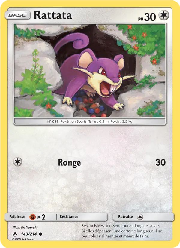 Rattata — carte 143 de l’extension Alliance Infaillible