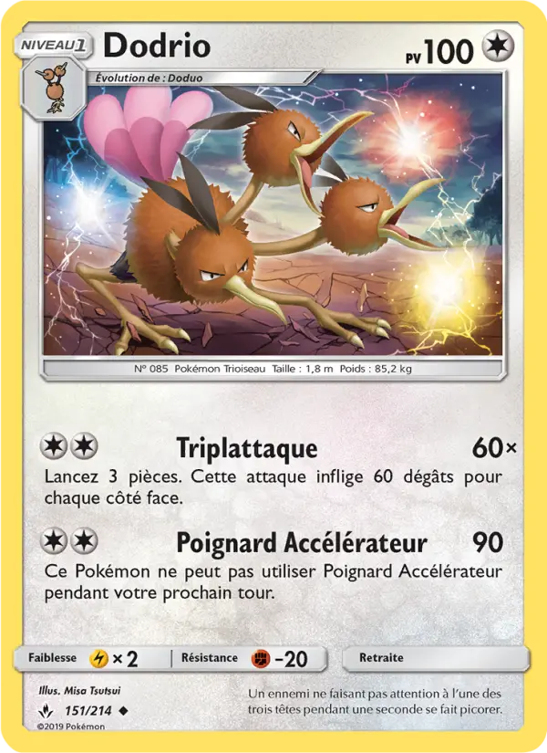 Dodrio — carte 151 de l’extension Alliance Infaillible