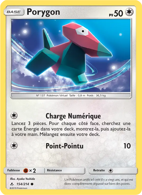 Porygon — carte 154 de l’extension Alliance Infaillible