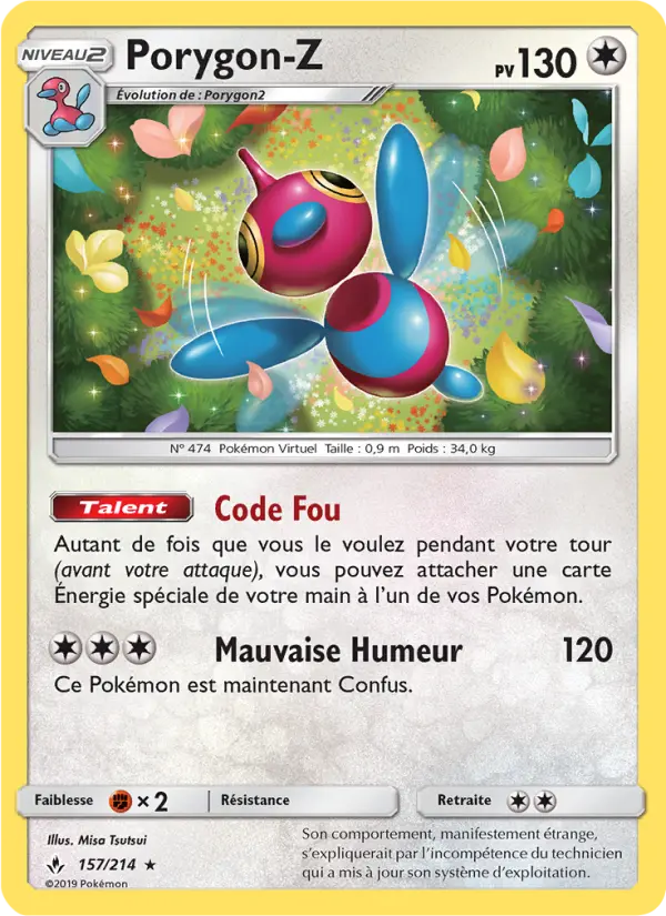 Porygon-Z — carte 157 de l’extension Alliance Infaillible
