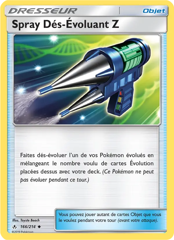 Spray Dés-Évoluant Z — carte 166 de l’extension Alliance Infaillible