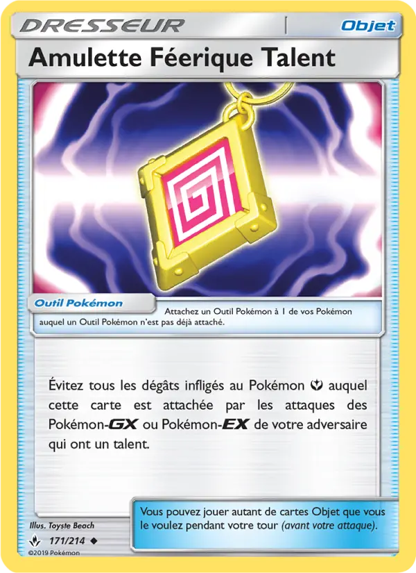 Amulette Féerique Talent — carte 171 de l’extension Alliance Infaillible