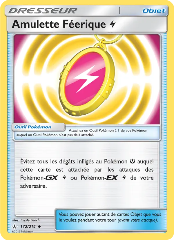 Amulette Féerique Lightning — carte 172 de l’extension Alliance Infaillible