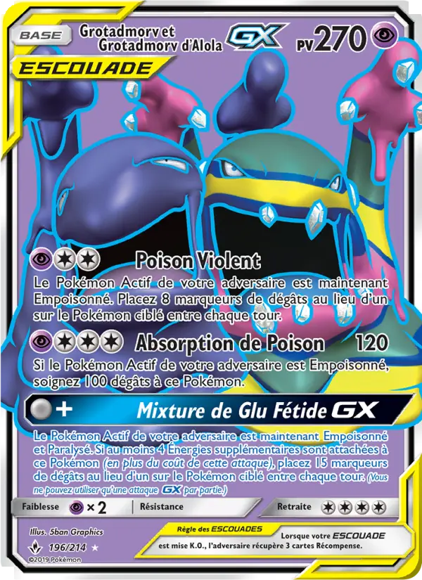 Grotadmorv et Grotadmorv d’Alola GX — carte 196 de l’extension Alliance Infaillible