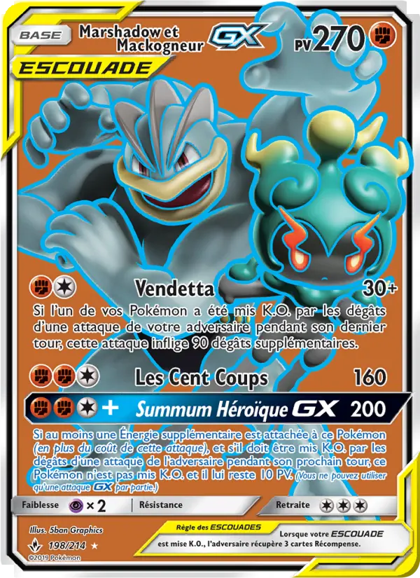 Marshadow et Mackogneur GX — carte 198 de l’extension Alliance Infaillible