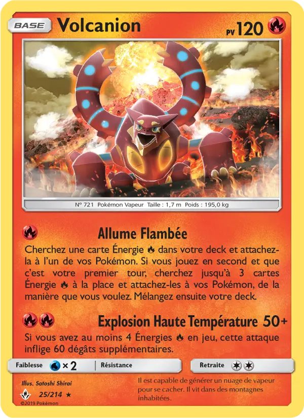 Volcanion — carte 25 de l’extension Alliance Infaillible