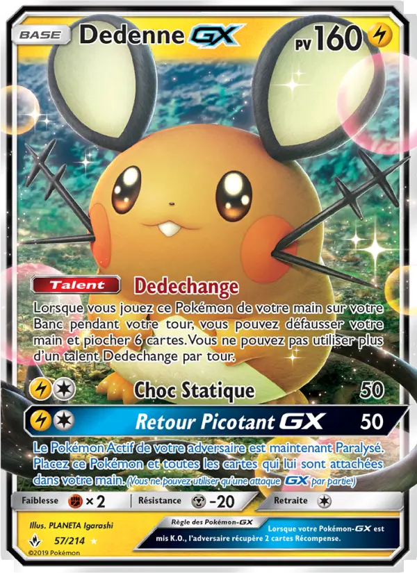 Dedenne GX — carte 57 de l’extension Alliance Infaillible