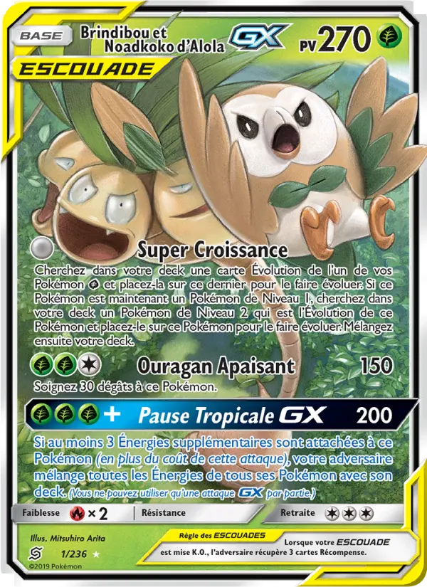 Brindibou et Noadkoko d’Alola GX — carte 1 de l’extension Harmonie des Esprits