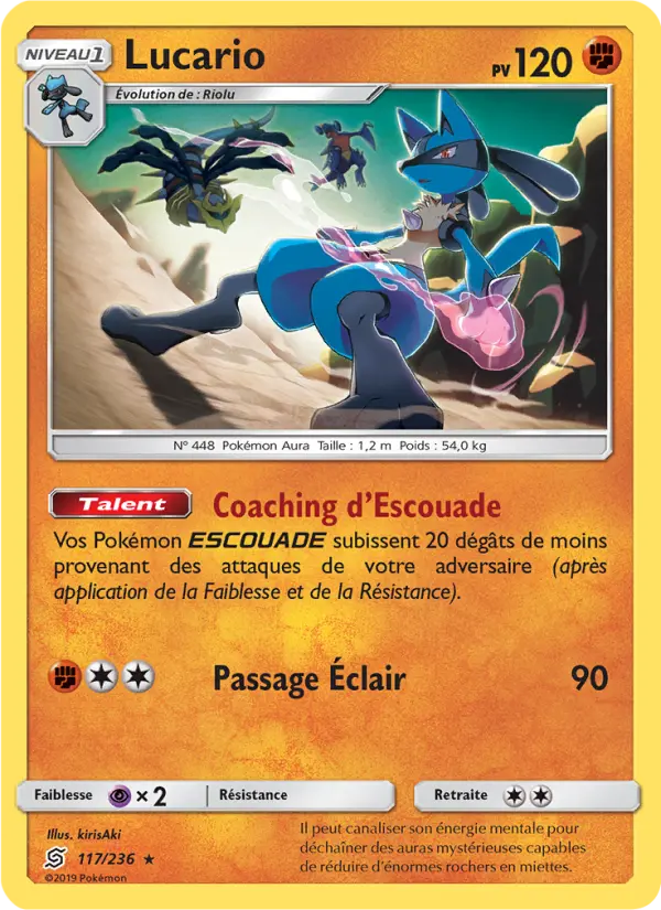 Lucario — carte 117 de l’extension Harmonie des Esprits