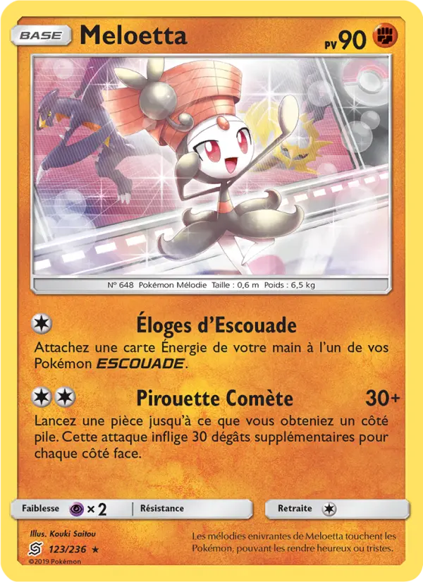 Meloetta — carte 123 de l’extension Harmonie des Esprits