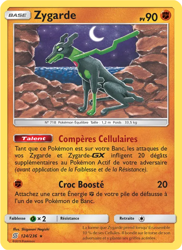 Zygarde — carte 124 de l’extension Harmonie des Esprits