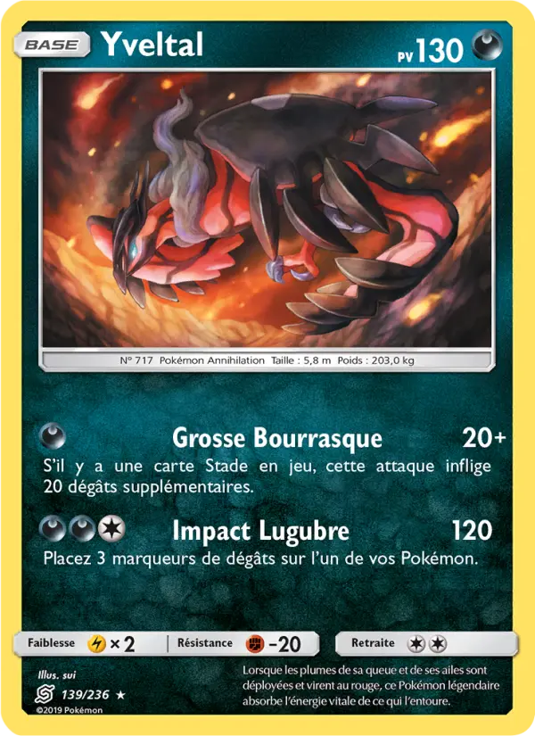 Yveltal — carte 139 de l’extension Harmonie des Esprits