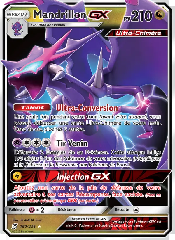 Mandrillon GX — carte 160 de l’extension Harmonie des Esprits