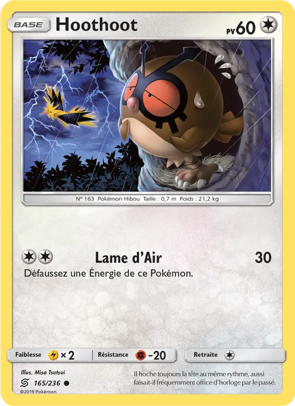 Hoothoot — carte 165 de l’extension Harmonie des Esprits