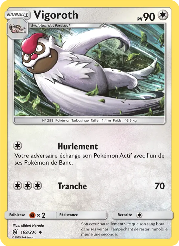 Vigoroth — carte 169 de l’extension Harmonie des Esprits