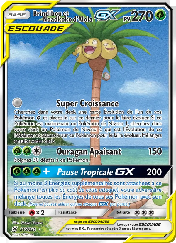 Brindibou et Noadkoko d’Alola GX — carte 215 de l’extension Harmonie des Esprits