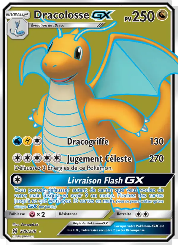 Dracolosse GX — carte 229 de l’extension Harmonie des Esprits