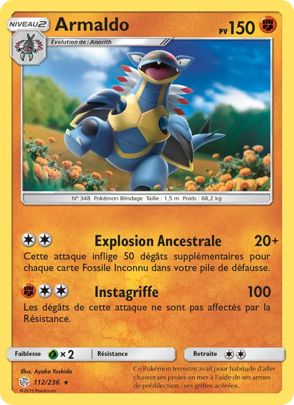 Armaldo — carte 112 de l’extension Éclipse Cosmique