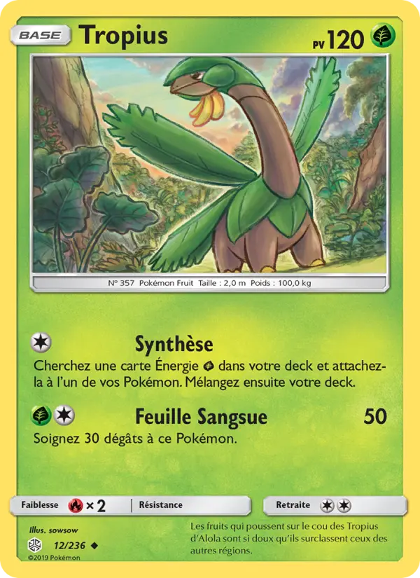 Tropius — carte 12 de l’extension Éclipse Cosmique
