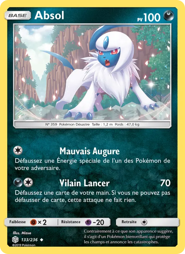 Absol — carte 133 de l’extension Éclipse Cosmique