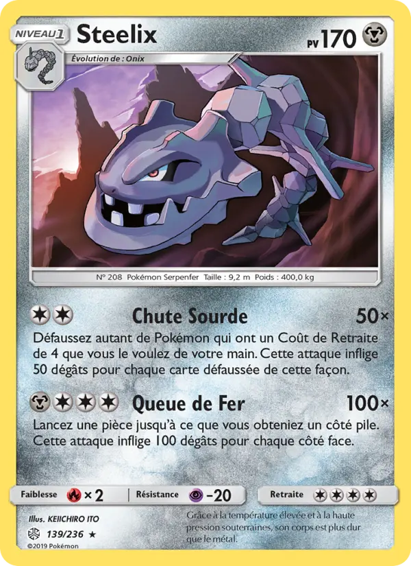 Steelix — carte 139 de l’extension Éclipse Cosmique