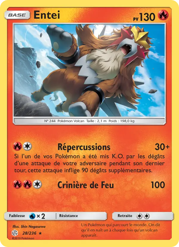 Entei — carte 28 de l’extension Éclipse Cosmique