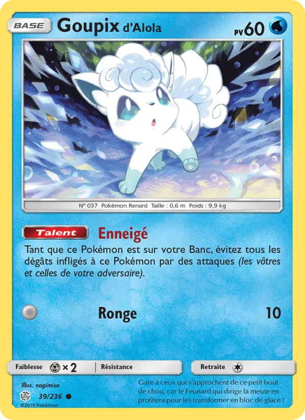 Goupix d’Alola — carte 39 de l’extension Éclipse Cosmique