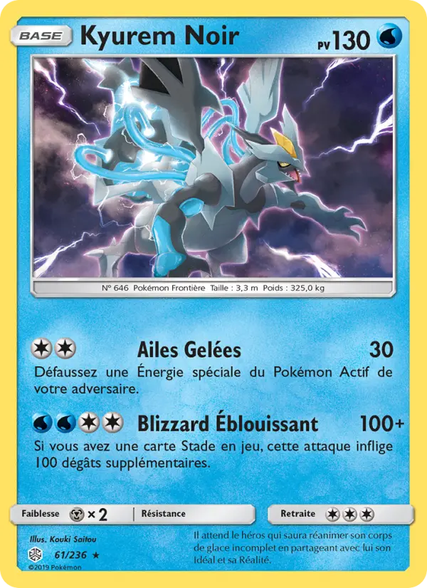 Kyurem Noir — carte 61 de l’extension Éclipse Cosmique