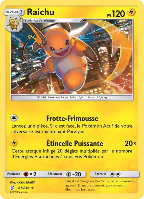 Raichu — carte 67 de l’extension Éclipse Cosmique