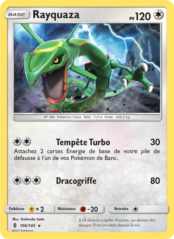 Rayquaza — carte 106 de l’extension Gardiens Ascendants