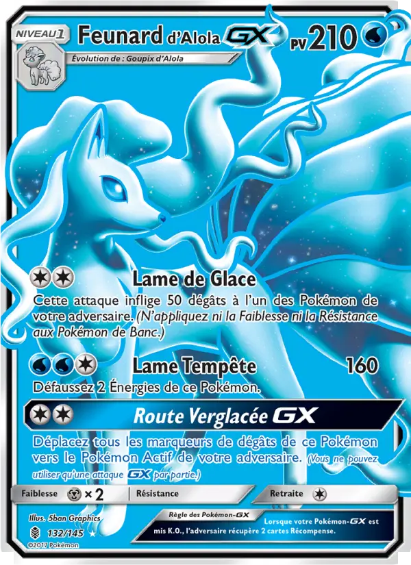 Feunard d’Alola GX — carte 132 de l’extension Gardiens Ascendants