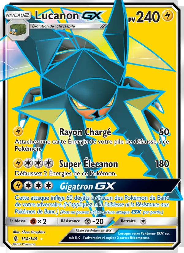 Lucanon GX — carte 134 de l’extension Gardiens Ascendants
