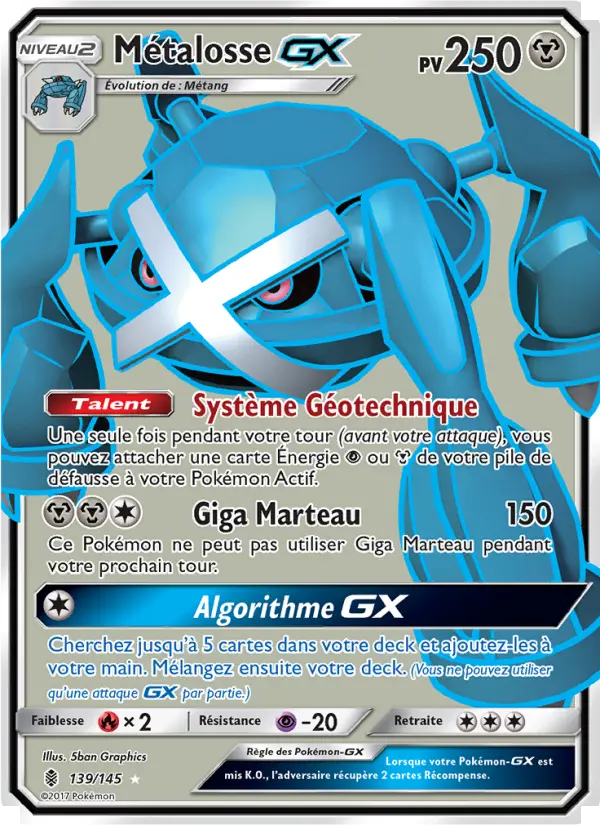 Métalosse GX — carte 139 de l’extension Gardiens Ascendants