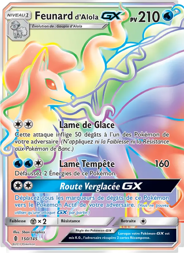 Feunard d’Alola GX — carte 150 de l’extension Gardiens Ascendants