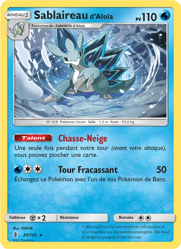 Sablaireau d’Alola — carte 20 de l’extension Gardiens Ascendants
