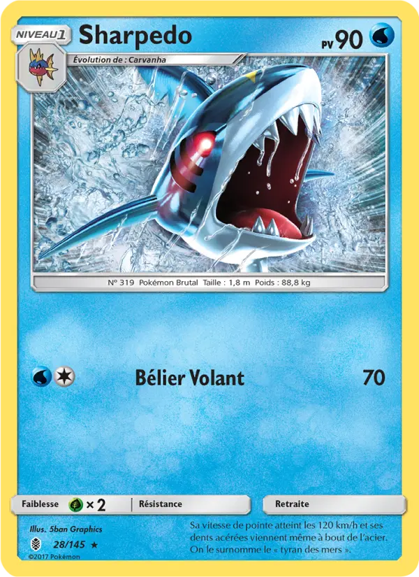 Sharpedo — carte 28 de l’extension Gardiens Ascendants