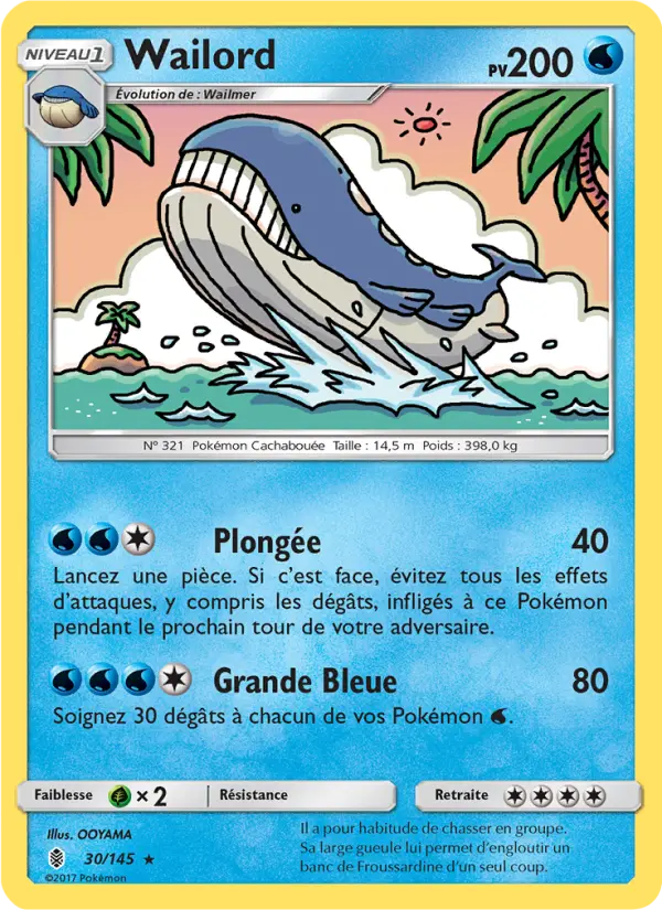 Wailord — carte 30 de l’extension Gardiens Ascendants
