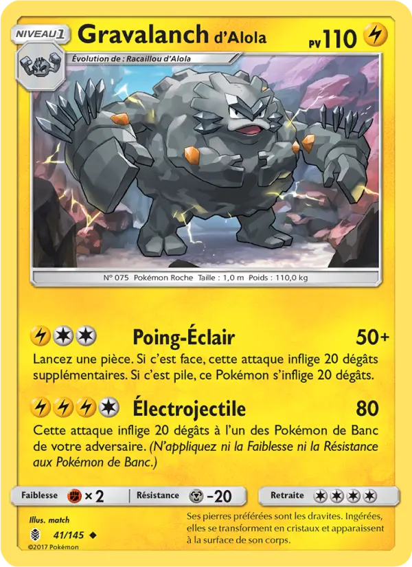 Gravalanch d’Alola — carte 41 de l’extension Gardiens Ascendants
